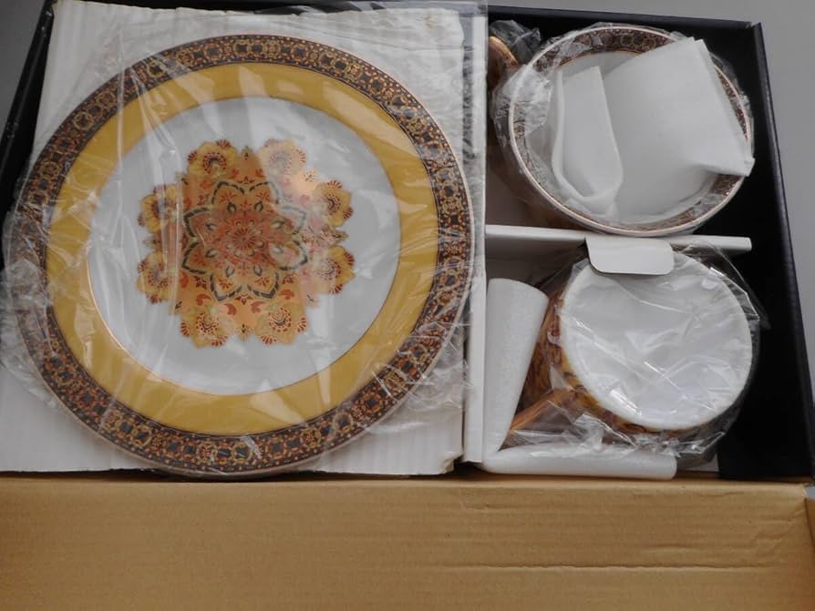 Amazon.co.jp: YAMATO Royal Cup & Plate ゴールド 2客セット 金彩